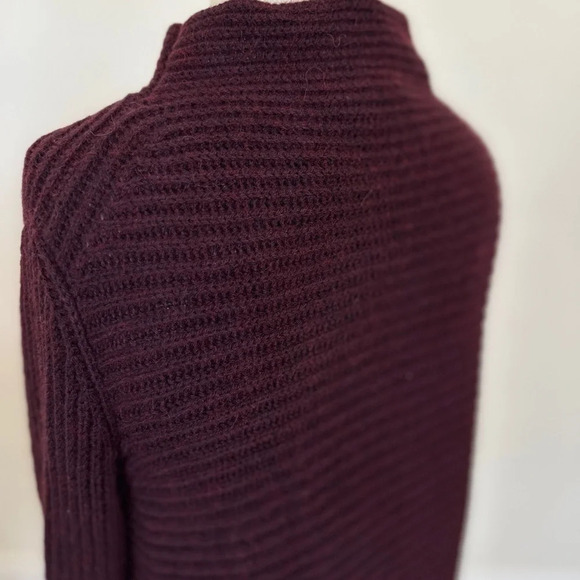 Marc Cain (German Brand) Sweater with Fringe in Deep Plum - NWT - Size Large - Picture 11 of 11